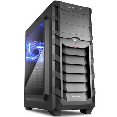 Gabinete Sharkoon SKILLER SGC1 Window - Blue Menor preço em Gabinete Sharkoon SKILLER SGC1 Window - Blue