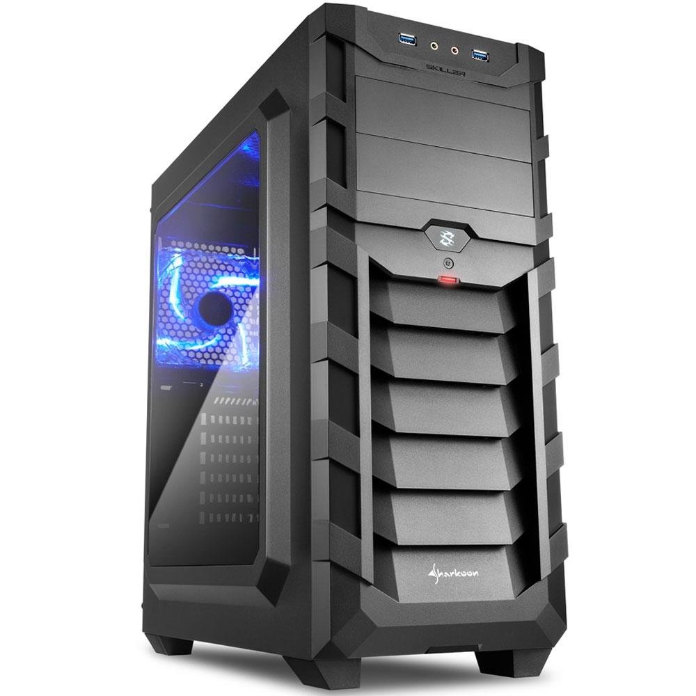 Gabinete Sharkoon SKILLER SGC1 Window - Blue Gabinete Sharkoon SKILLER SGC1 Window - Blue