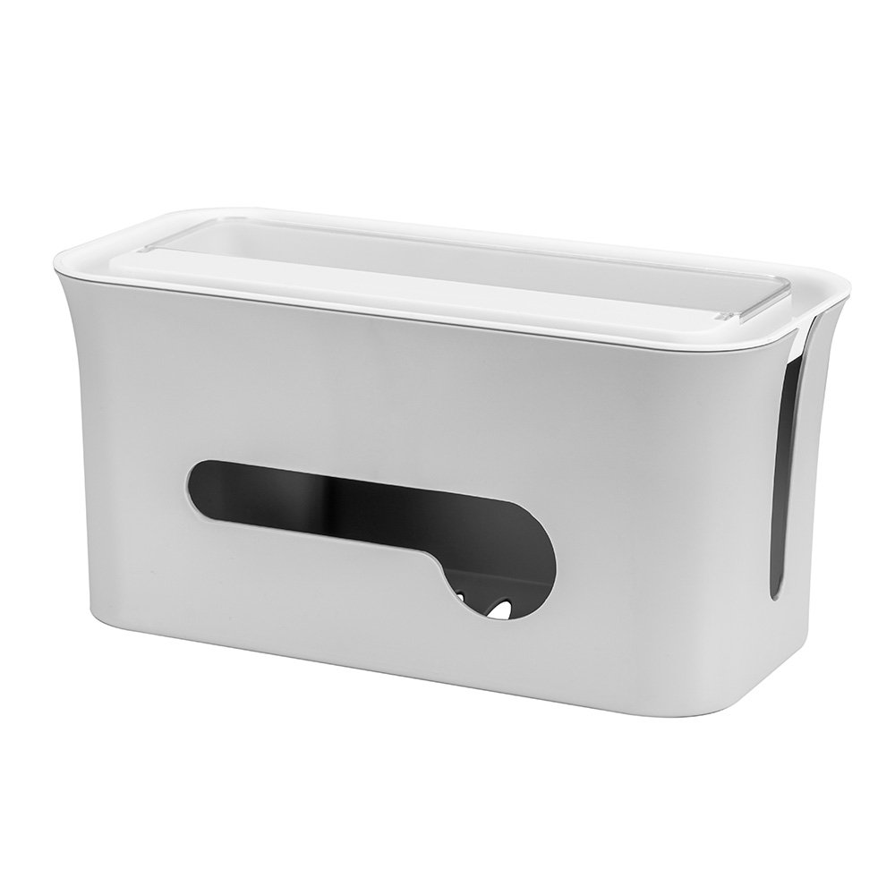 Caixa organizadora de cabos e fios Octoo OrguiBox, Cinza - 9838