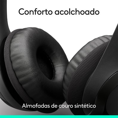 Headset Logitech H390, Controles de Áudio Integrado, Microfone com Redução de Ruído, USB-C, Preto - 981-001575