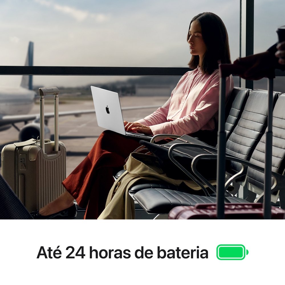 MacBook Pro de 14", M5, CPU de 10 núcleos, GPU de 10 núcleos, 16GB RAM, SSD 1TB, Preto-Espacial - MDE14BZ/A