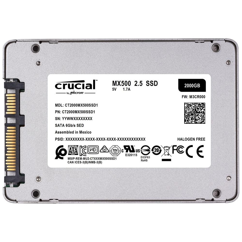 SSD Crucial MX500, 2TB Leitura 560MB/s | KaBuM!