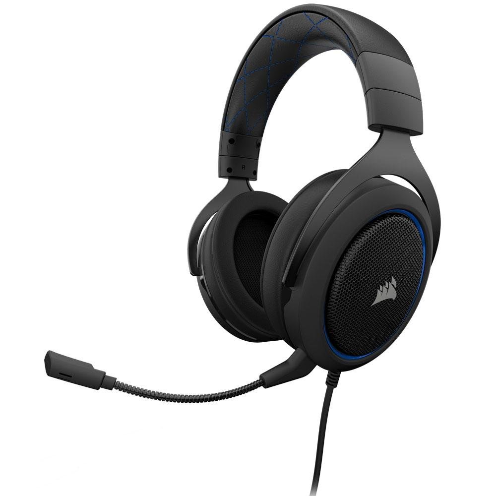 Headset Gamer Corsair HS50 P2, Stereo 2.0 , Drivers 50mm, Preto/Azul - CA-9011172-NA Headset Gamer Corsair HS50 P2, Stereo 2.0 , Drivers 50mm, Preto/Azul - CA-9011172-NA