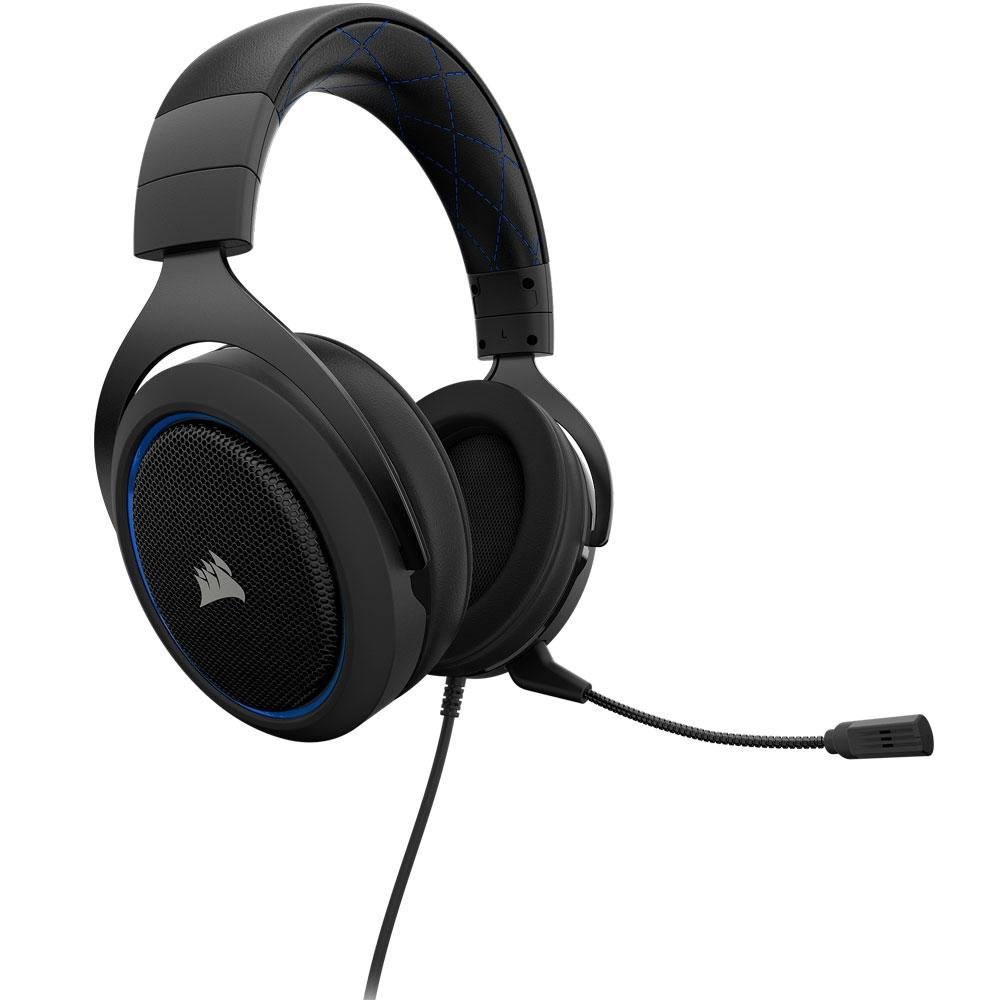 Headset Gamer Corsair HS50 P2, Stereo 2.0 , Drivers 50mm, Preto/Azul - CA-9011172-NA Headset Gamer Corsair HS50 P2, Stereo 2.0 , Drivers 50mm, Preto/Azul - CA-9011172-NA