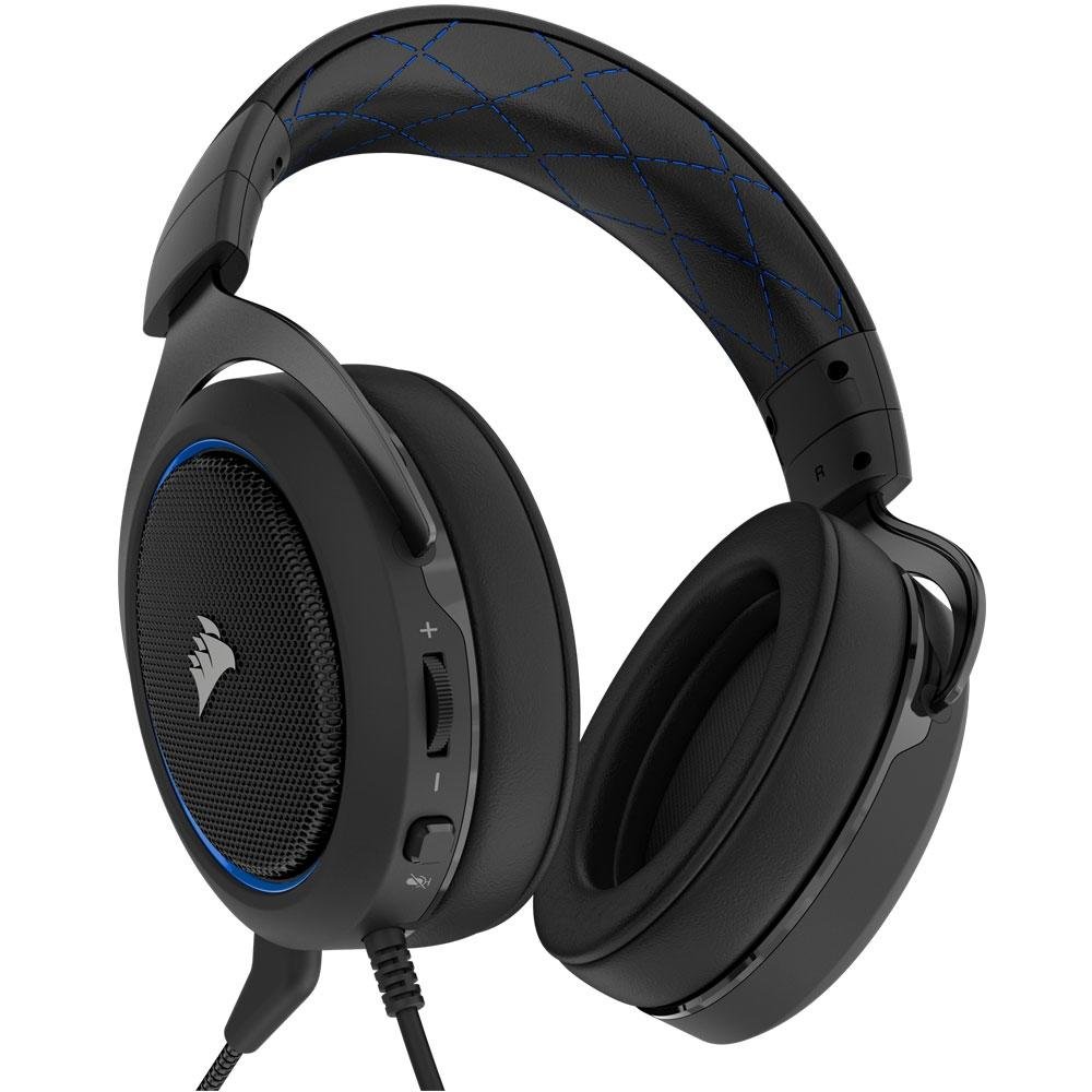 Headset Gamer Corsair HS50 P2, Stereo 2.0 , Drivers 50mm, Preto/Azul - CA-9011172-NA Headset Gamer Corsair HS50 P2, Stereo 2.0 , Drivers 50mm, Preto/Azul - CA-9011172-NA