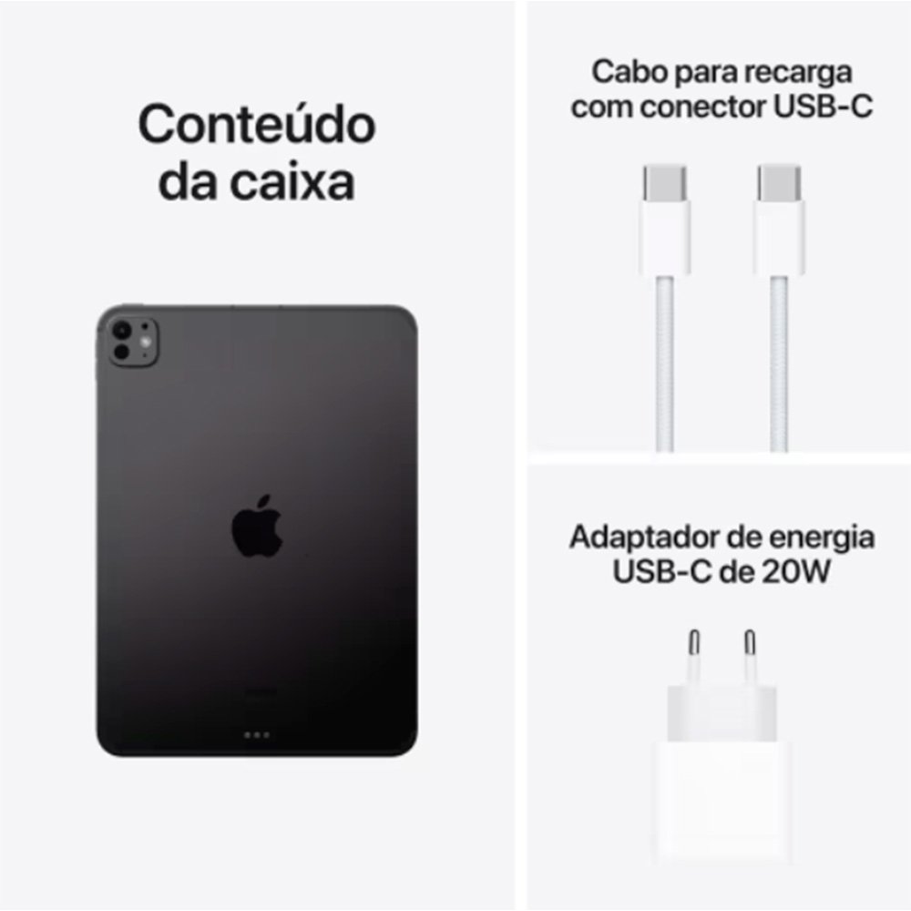 iPad Pro 11 M4 512GB Wi-Fi Preto Espacial | KaBuM!