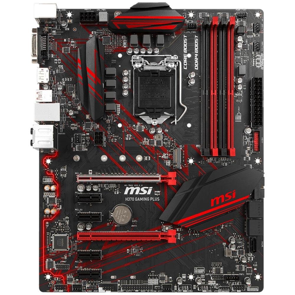 Placa-Mãe MSI H370 Gaming Plus, Intel LGA 1151, ATX, DDR4