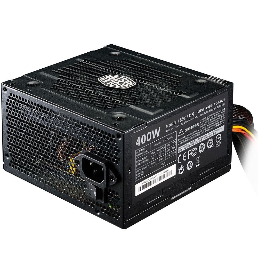 Fonte Cooler Master Elite V3, 400W, PFC Ativo - MPW-4001-ACAAN1 Fonte Cooler Master Elite V3, 400W, PFC Ativo - MPW-4001-ACAAN1