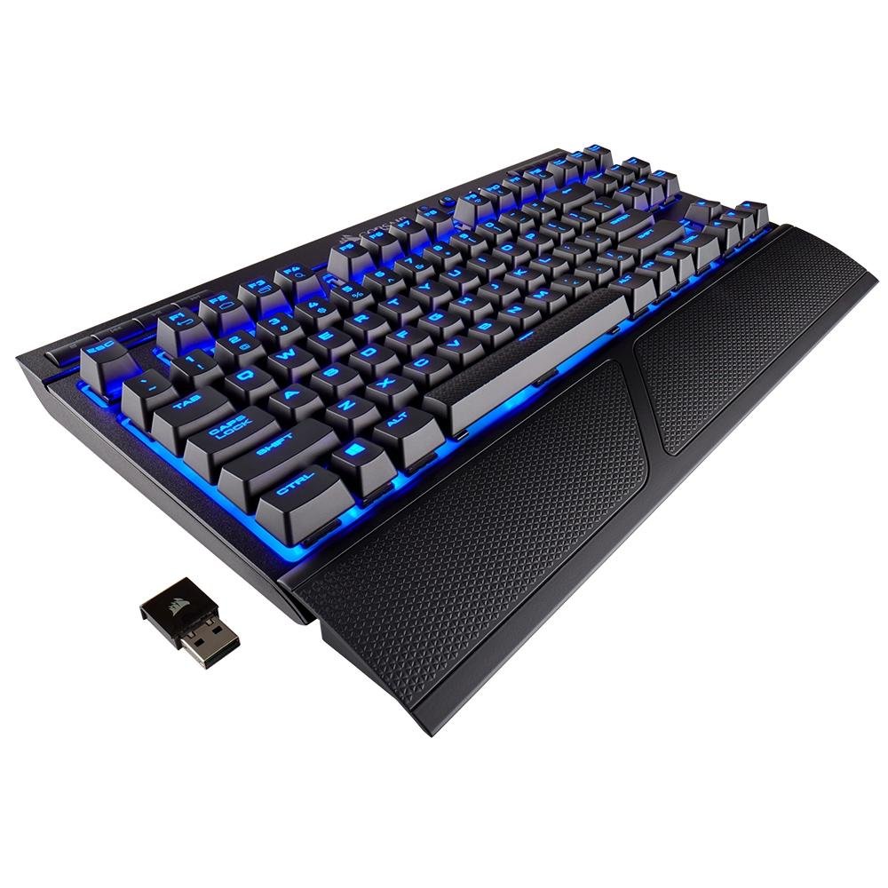 Teclado Mecânico Gamer Corsair K63, Wireless, LED Azul, Bluetooth