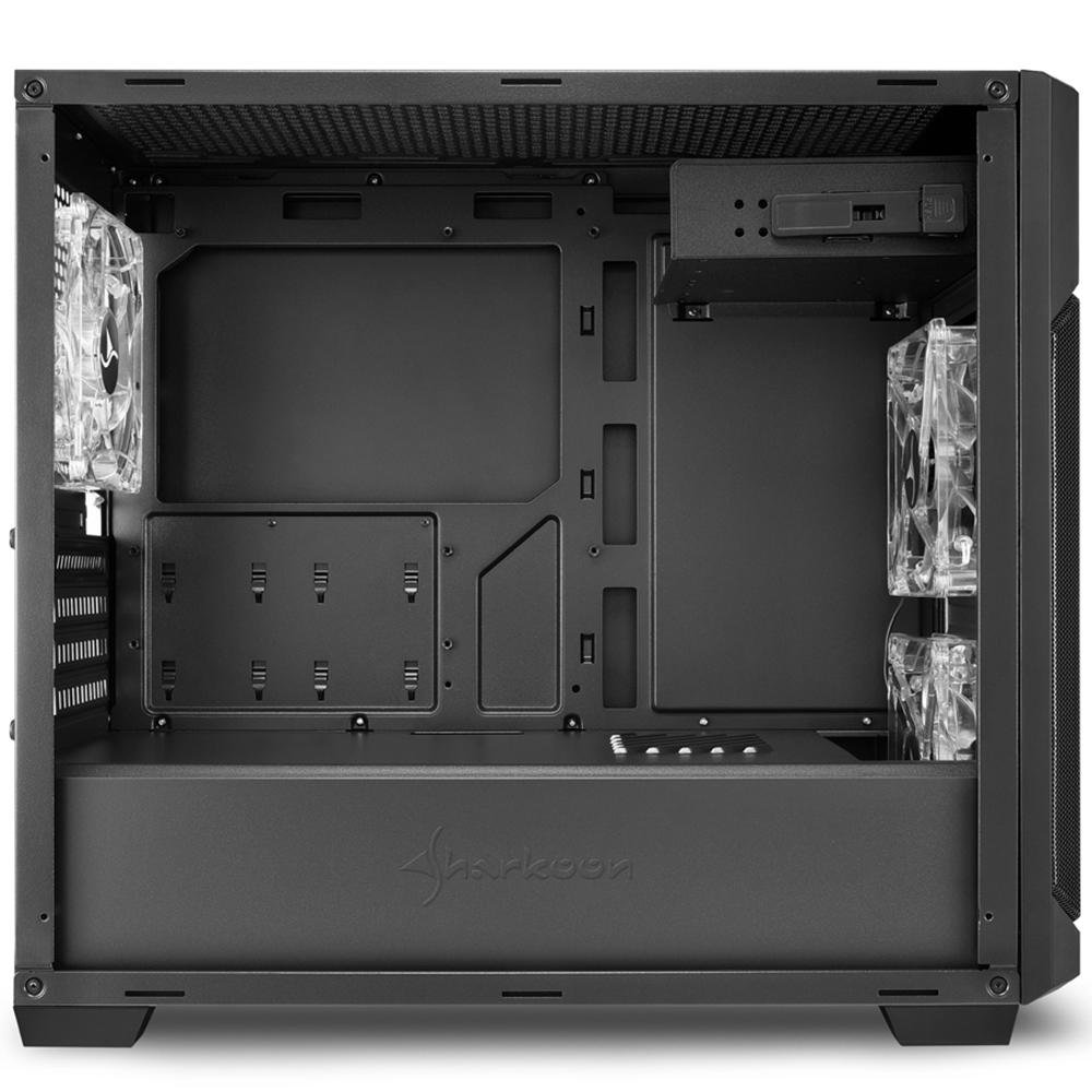 Gabinete Sharkoon V1000 Micro-ATX com Janela Lateral em Acrílico Gabinete Sharkoon V1000 Micro-ATX com Janela Lateral em Acrílico