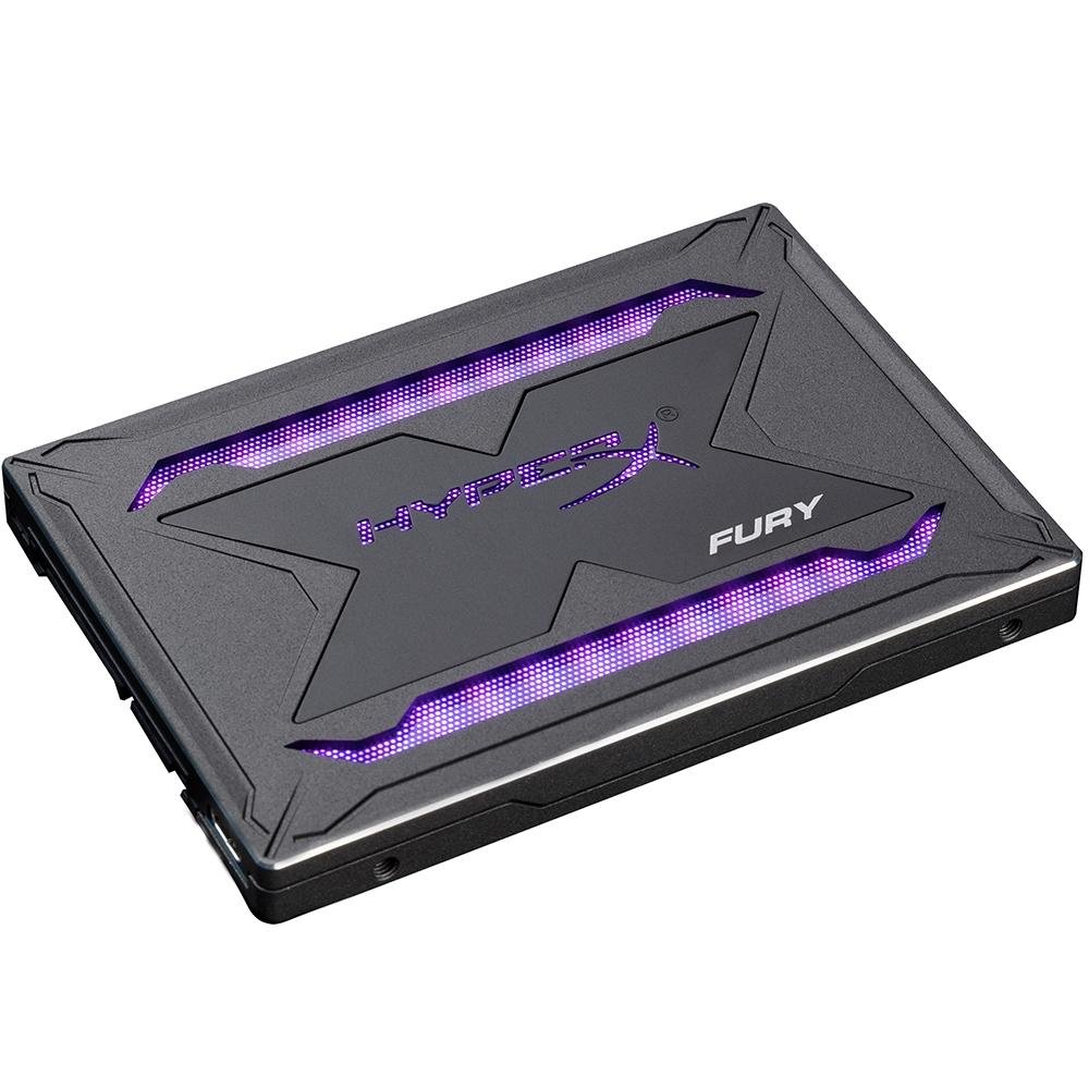 SSD HyperX Fury RGB, 240GB, SATA, Leitura 550MB/s, Gravação 480MB/s - SHFR200/240G SSD HyperX Fury RGB, 240GB, SATA, Leitura 550MB/s, Gravação 480MB/s - SHFR200/240G