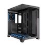 Gabinete Gamer Esgaming Mira, Mini Tower, ATX, Frontal e Lateral em Vidro Temperado, Sem Fans, Preto - 1101-BK