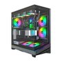 Gabinete Gamer Montech Sky 3, Mid Tower, Vidro Temperado, 3 Fans ARGB, ATX, Preto - SKY3B