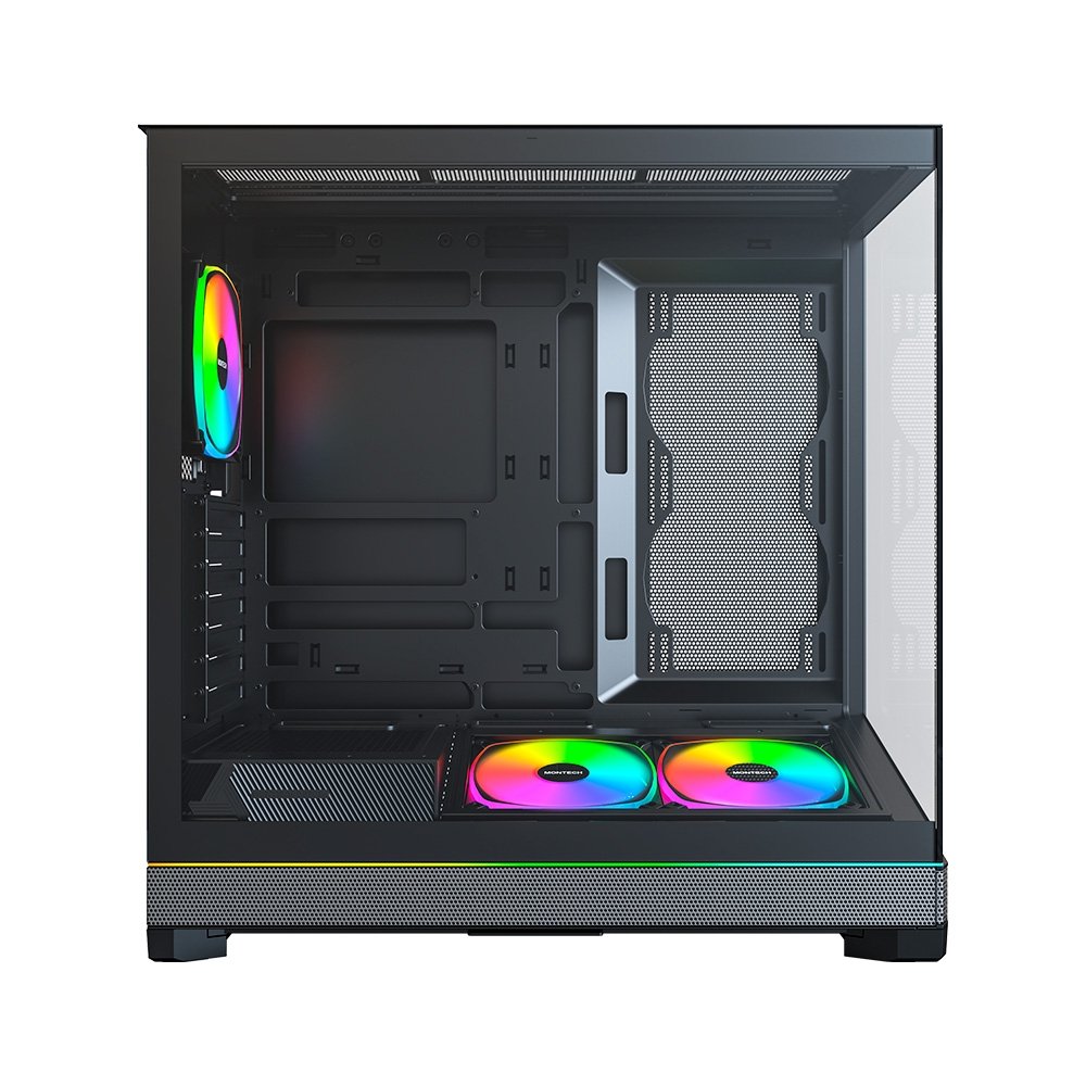 Gabinete Gamer Montech Sky 3, Mid Tower, Vidro Temperado, 3 Fans ARGB, ATX, Preto - SKY3B