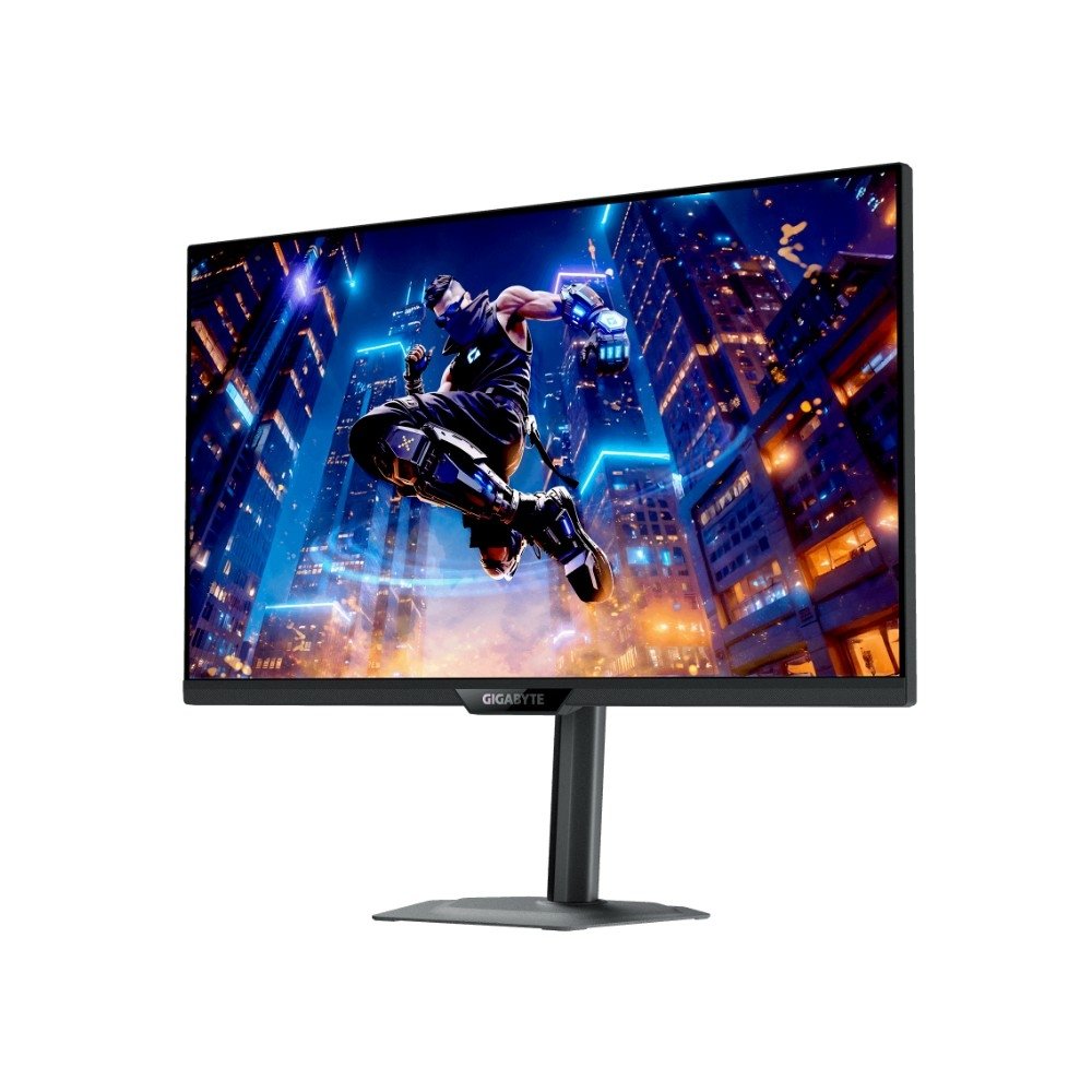 Monitor Gamer Gigabyte 27", Dual Mode, 4K, 160Hz, 1ms, IPS, G-Sync, FreeSync Premium, HDR 400, USB-C, Som Integrado, Preto - M27UP