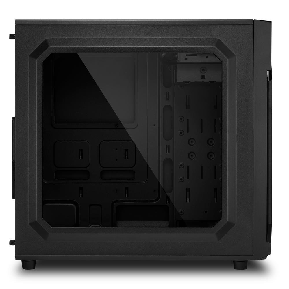 Gabinete Gamer Sharkoon VG6-W Azul, Mid Tower, ATX, Lateral em Acrílico, 3x Fans LED, Preto - VG6-W Gabinete Gamer Sharkoon VG6-W Azul, Mid Tower, ATX, Lateral em Acrílico, 3x Fans LED, Preto - VG6-W