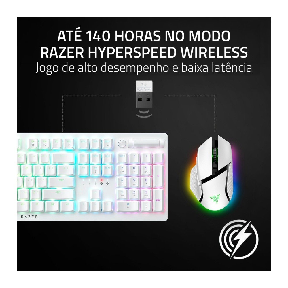 Mouse Razer Basilisk V3 Pro 35K Branco | KaBuM!