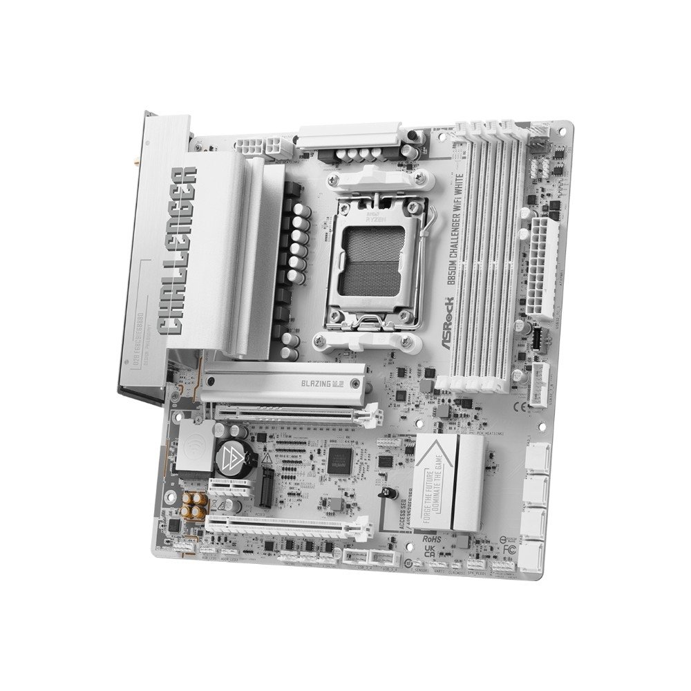 Placa-Mãe ASRock B850M Challenger Branca | KaBuM!