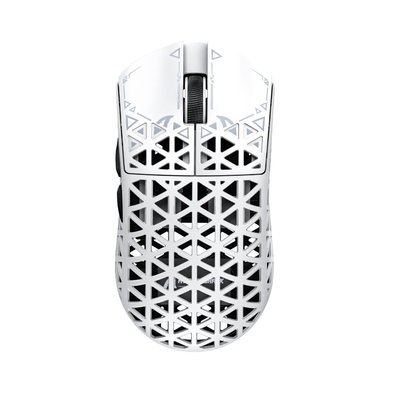 Mouse Gamer Sem Fio Attack Shark R5 Ultra, 42000 DPI, Fibra de Carbono, Switch Óptico, Tri-Mode Wireless Bluetooth USB-C, Branco - R5 ULTRA