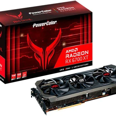 ★中古品★PowerColor RedDevil RX 6700 XT 12GB Placa-de-V-deo-Power-Color-