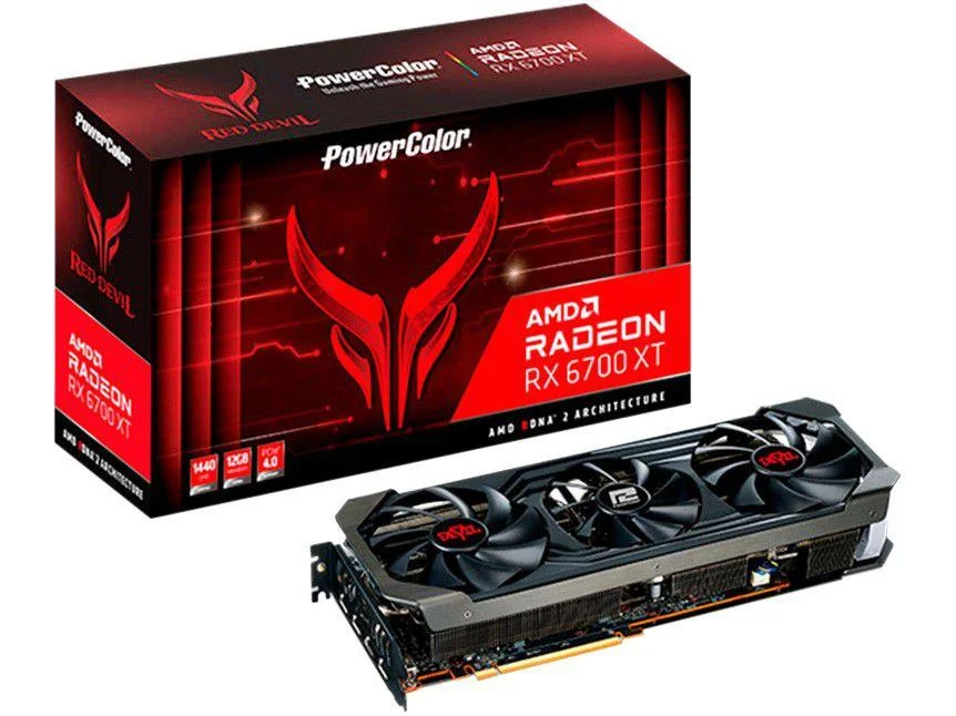 【動作確認済】PowerColor Radeon RX6700XT Placa de Vídeo Red Devil RX6700XT 12GB KaBuM