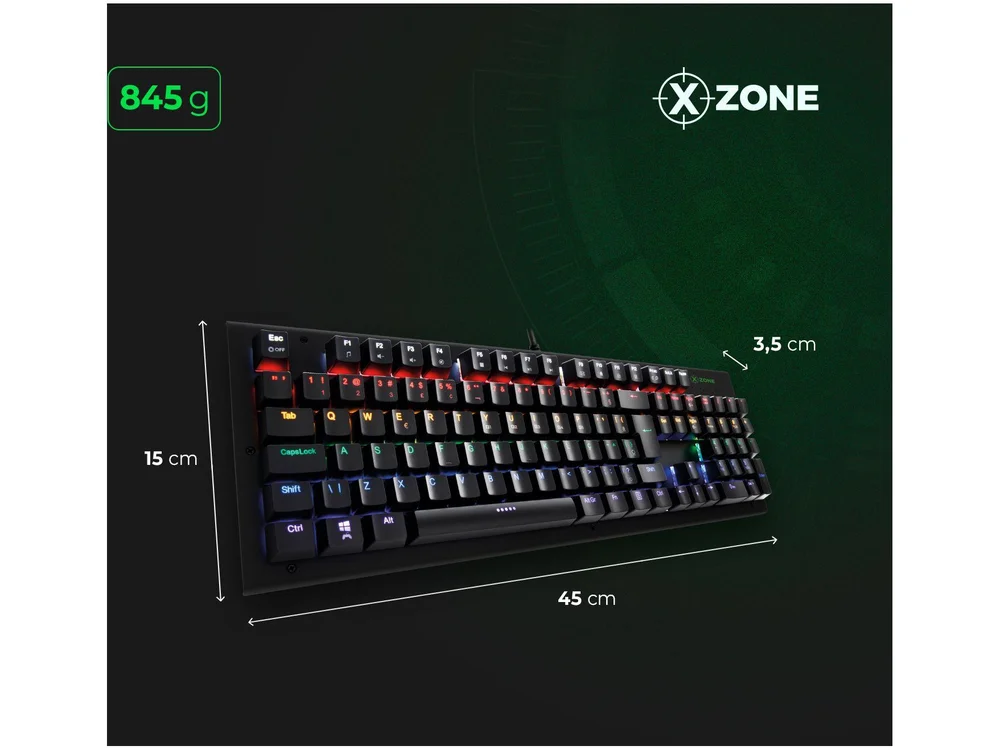 ケノン7.1 Teclado Mecânico Gamer Xzone ABNT2 KaBuM