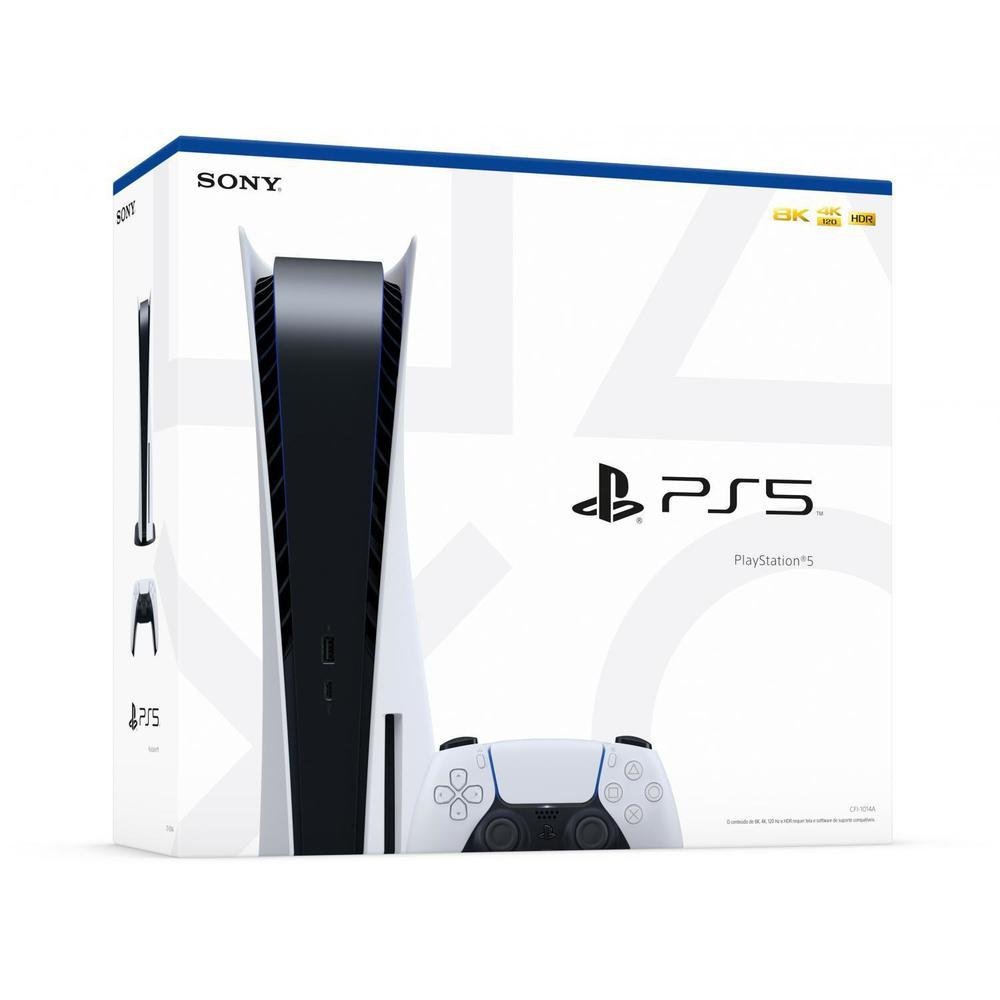 SONY - プレイステーション5 PlayStation 5 Sony, 825GB, 1 Controle, Branco | KaBuM!