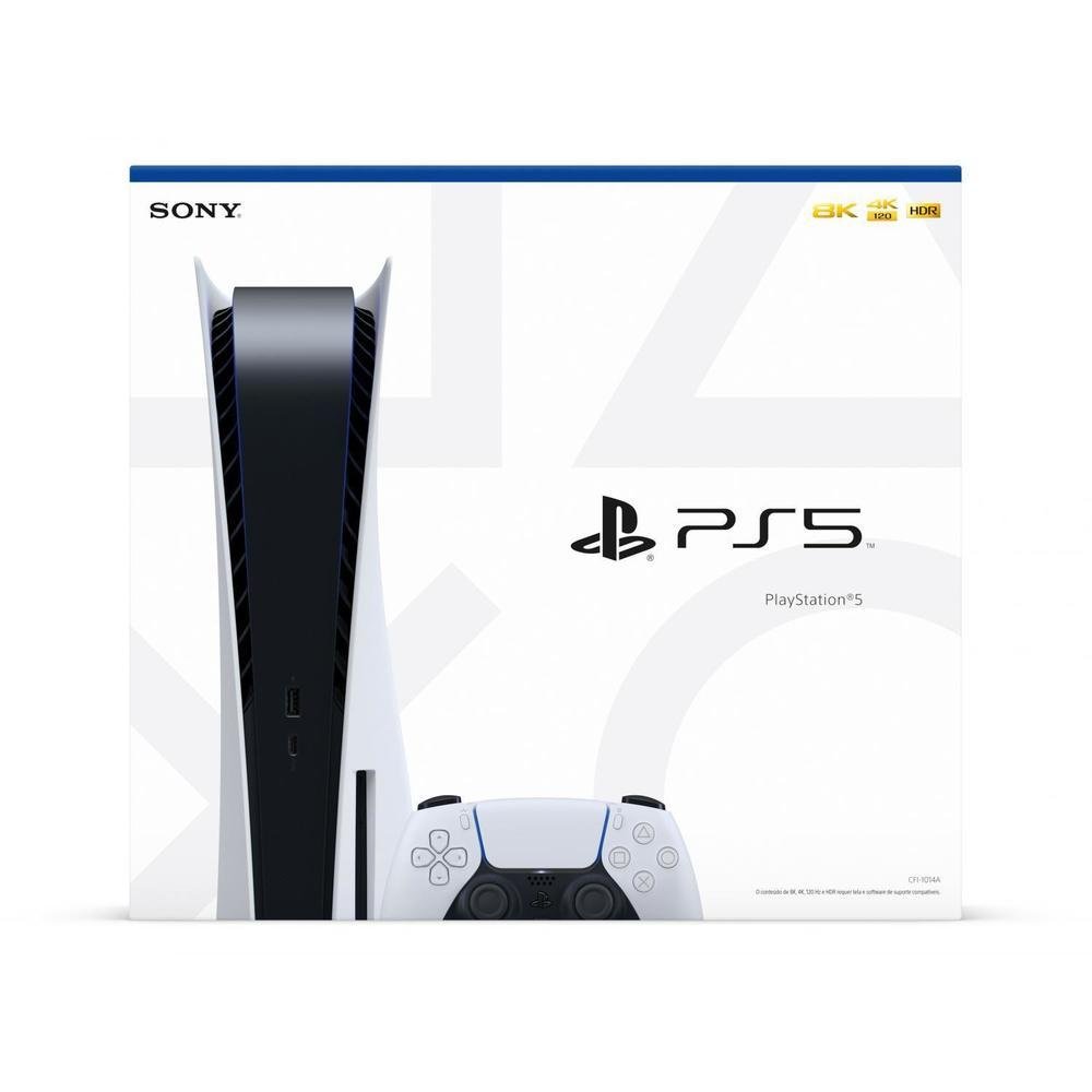 PlayStation - PlayStation５　本体 PlayStation 5 Sony, 825GB, 1 Controle, Branco | KaBuM!