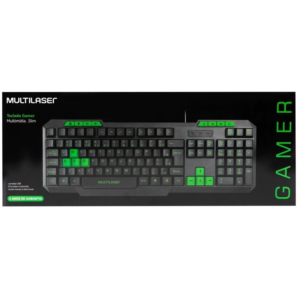 Teclado Numérico Gamer USB Multilaser Hotkeys Slim