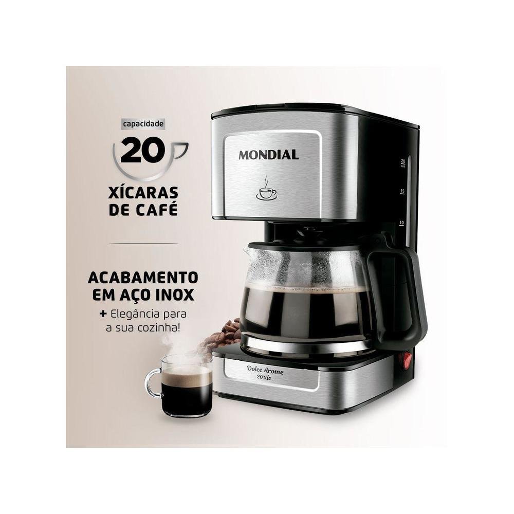 Cafeteira Elétrica Mondial Dolce Arome 20 Cafés