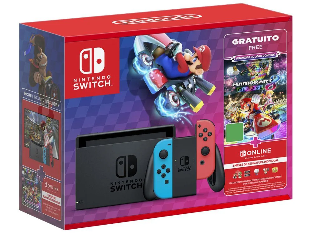 Console Nintendo Switch Mario Kart 8 KaBuM