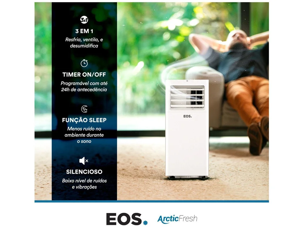 Ar-condicionado Portátil 10000 Btus Eos Ultra Slim Eap10f 110v Ar-condicionado Portátil 10000 Btus Eos Ultra Slim Eap10f 110v