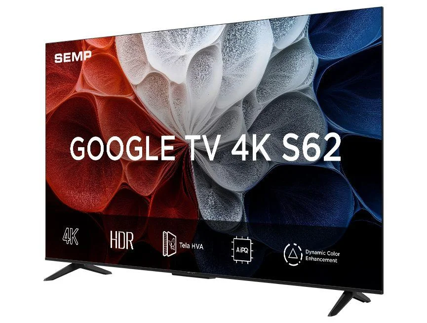 Smart TV 55"" SEMP 4K LED 55S62 Google TV AiPQ Pro Google Assistente 3 HDMI e USB - view 5