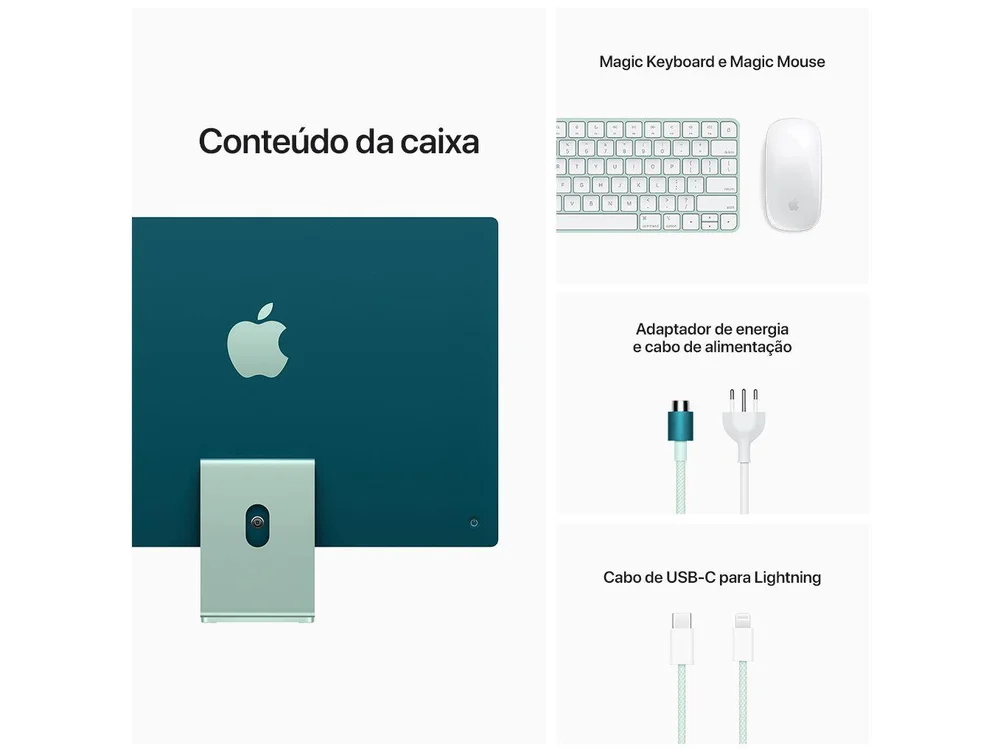 iMac 24” Tela Retina 4.5K Apple M1 (8 CPU e 8 GPU)