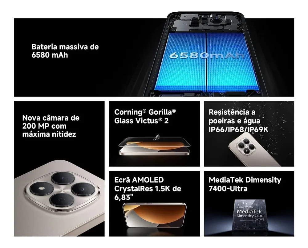 "Celular Xiaomi Redmi Note 15 Pro 5g De 512gb 8GB Ram De 6.83"" 200+8mp 20mp - Mist Purple (global)" - view 4