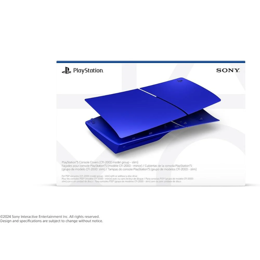 Tampas Do Console Ps5 Slim Com Drive E Digital Azul Cobalt Blue   Sony