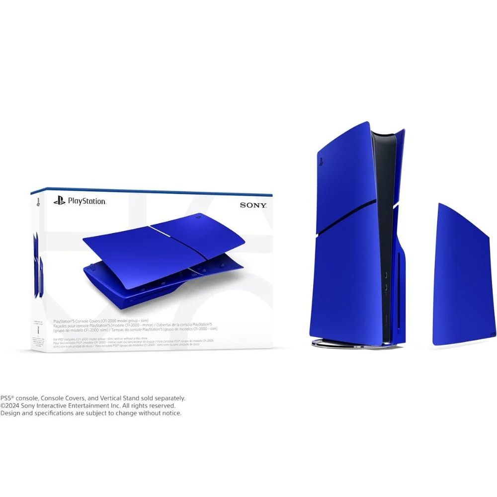Tampas Do Console Ps5 Slim Com Drive E Digital Azul Cobalt Blue   Sony