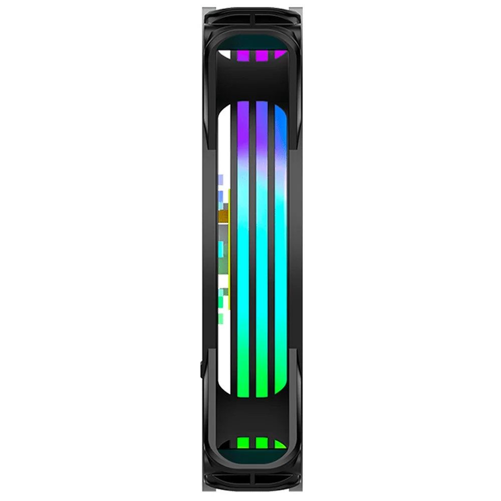 Cooler Fan Para Gabinete RGB Rainbow 120mm Molex 4pin Ventoinha Eurus Preto Clanm Gamer Cooler Fan Para Gabinete RGB Rainbow 120mm Molex 4pin Ventoinha Eurus Preto Clanm Gamer