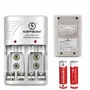 Carregador De Pilhas Aa 9v + 2 Pilhas Recarregaveis Aa Pilha Recarregável Kapbom