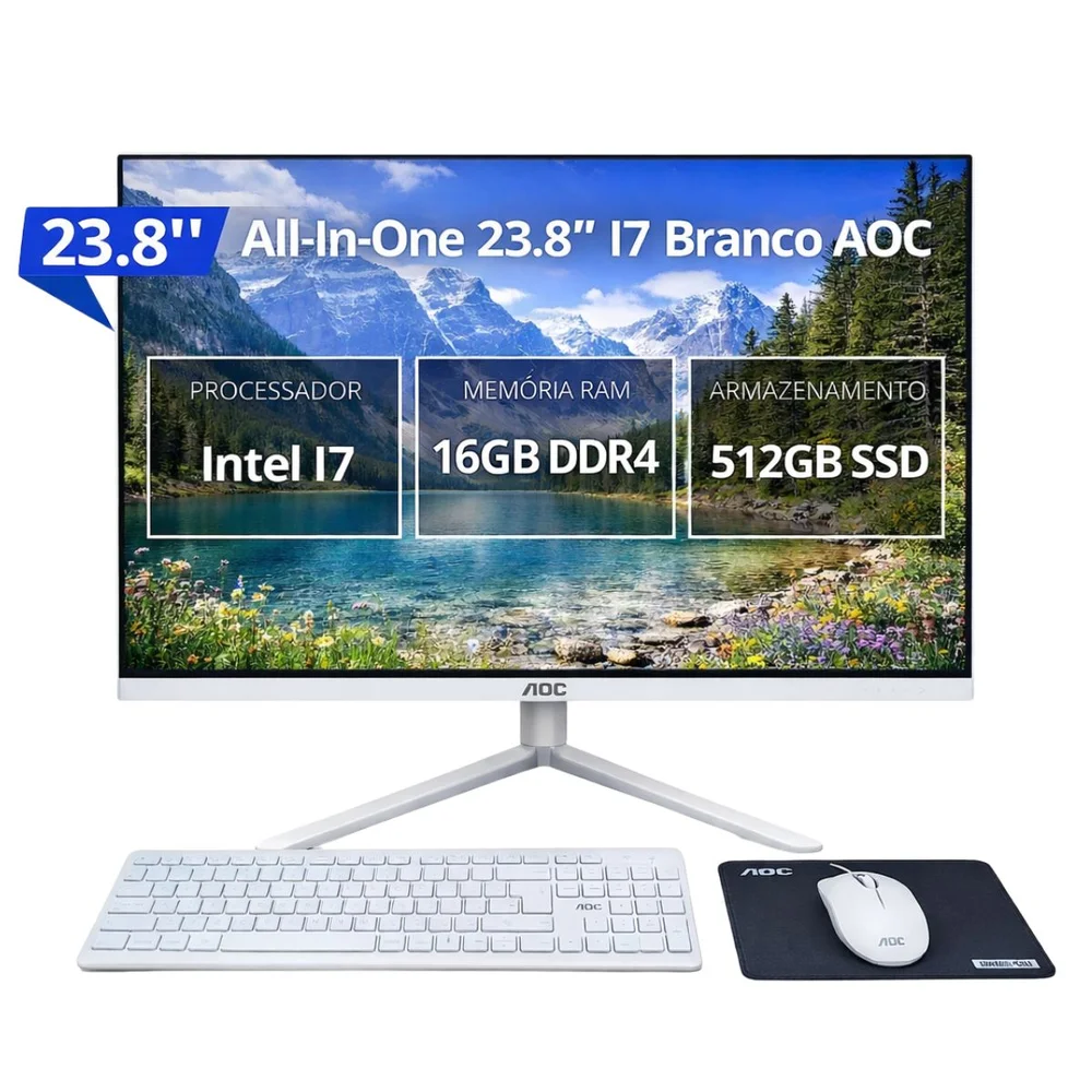 Computador All In One 23.8” Full Hd Intel Core i7 13ª 16gb Ram SSD 512gb WINDOWS 11 Pro em Campinas