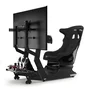 Cockpit Gamer 4.0 Plus Suporte P/volante E Pedais P1 Preto Jogos De Corrida Simuladores Horizontal Extreme Simracing