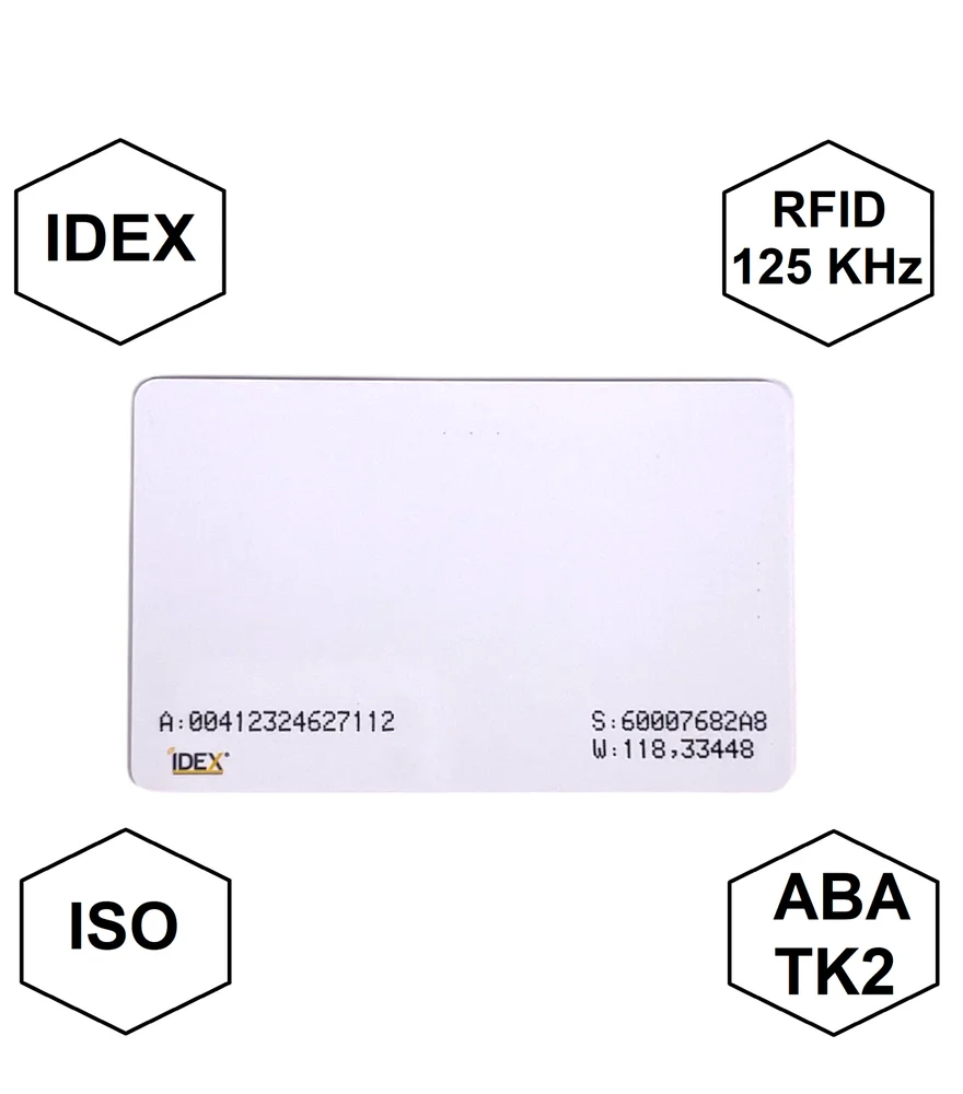 Cartão Iso Rfid 125 Khz Idex - 100 Unidades Cartão Iso Rfid 125 Khz Idex - 100 Unidades