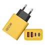 Carregador Celular Turbo 120w 4 Portas Usb A Tipo C Amarelo