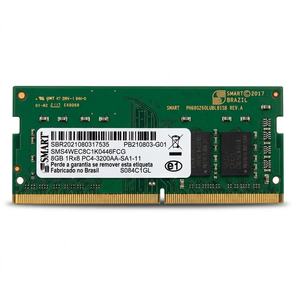 Memória Notebook Smart 8GB Ddr4 3200mhz Memória Notebook Smart 8GB Ddr4 3200mhz