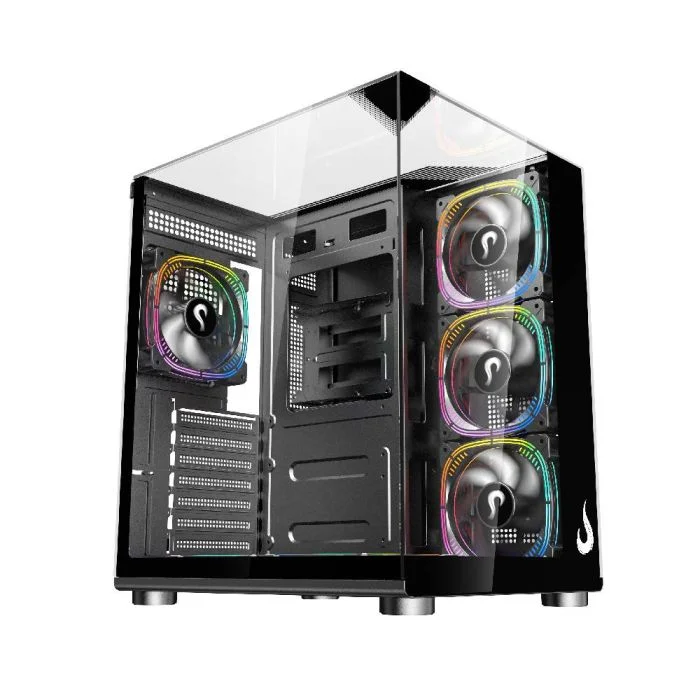 Gabinete Gamer Rise Mode Galaxy Full Glass X Mid Tower Vidro Temperado USB 3.0 S/ Fan Preto - RM-CA-FGX-B Gabinete Gamer Rise Mode Galaxy Full Glass X Mid Tower Vidro Temperado USB 3.0 S/ Fan Preto - RM-CA-FGX-B