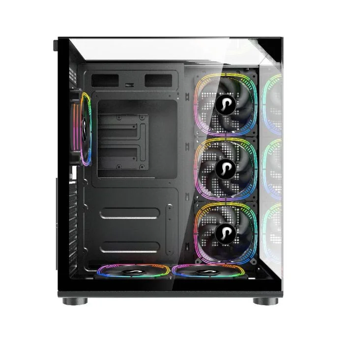 Gabinete Gamer Rise Mode Galaxy Full Glass X Mid Tower Vidro Temperado USB 3.0 S/ Fan Preto - RM-CA-FGX-B Gabinete Gamer Rise Mode Galaxy Full Glass X Mid Tower Vidro Temperado USB 3.0 S/ Fan Preto - RM-CA-FGX-B