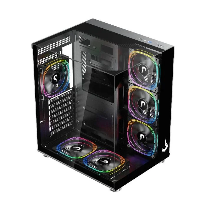Gabinete Gamer Rise Mode Galaxy Full Glass X Mid Tower Vidro Temperado USB 3.0 S/ Fan Preto - RM-CA-FGX-B Gabinete Gamer Rise Mode Galaxy Full Glass X Mid Tower Vidro Temperado USB 3.0 S/ Fan Preto - RM-CA-FGX-B
