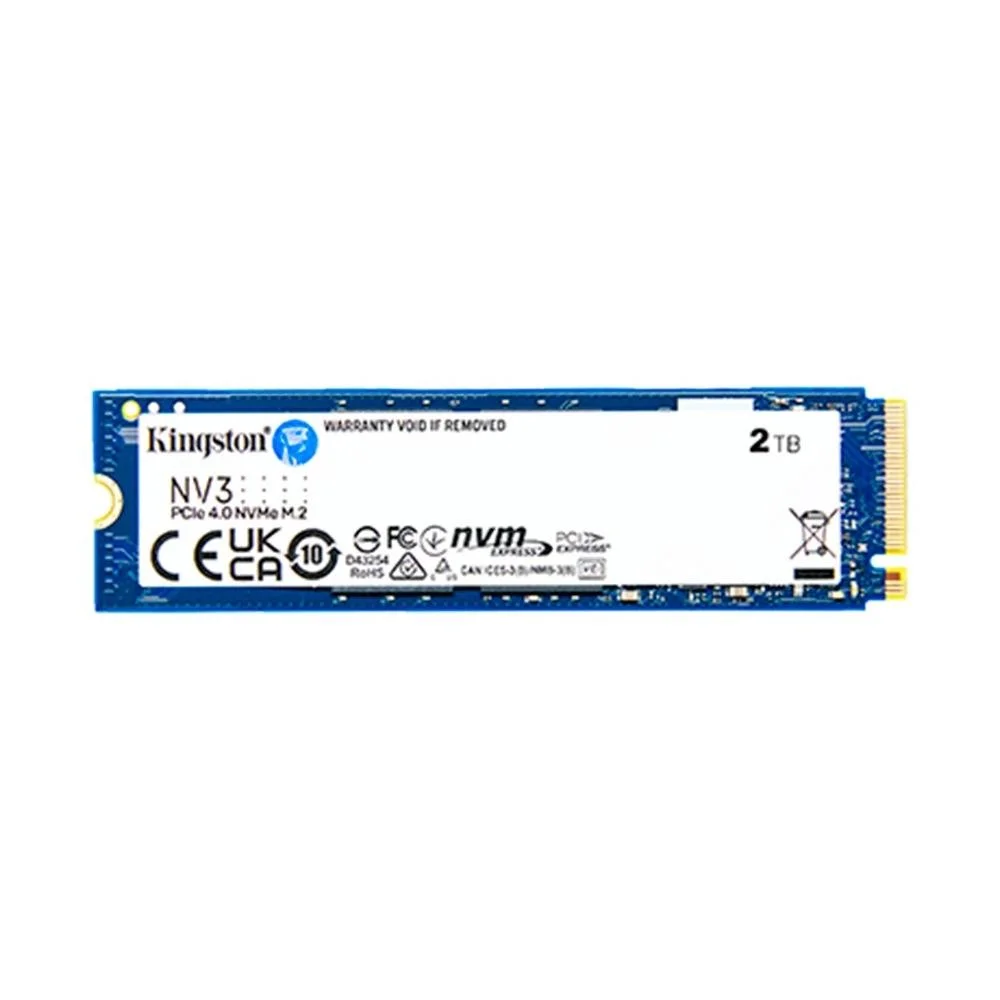 Kingston Nv3 2TB M.2 2280 Nvme SSD | PCie 4.0 Gen 4x4 | Até 6000 Mb/s | Snv3s/2000g