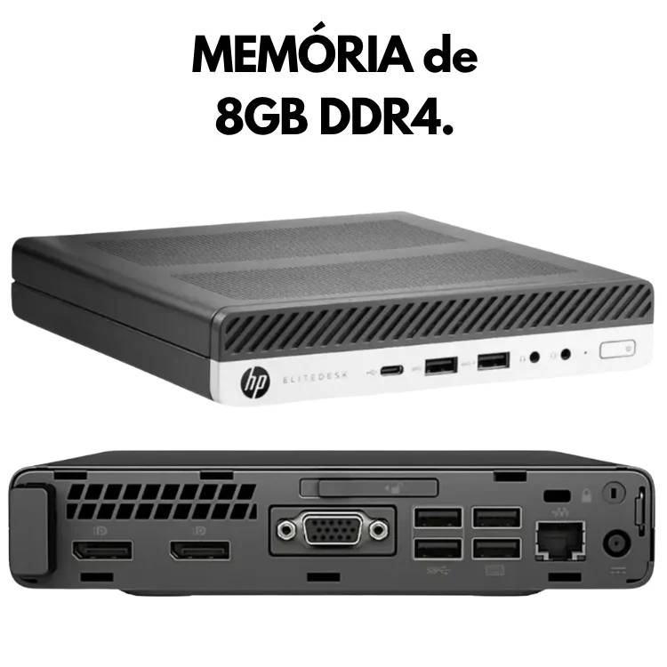 Usado Hp Elitedesk 800 G4 Mini Intel Core i5 8GB Ram 256gb SSD Desktop Compacto em Campinas - foto 2