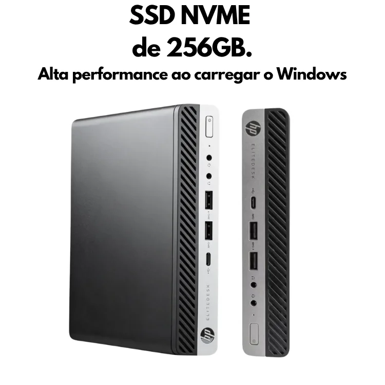 Usado Hp Elitedesk 800 G4 Mini Intel Core i5 8GB Ram 256gb SSD Desktop Compacto em Campinas - foto 3